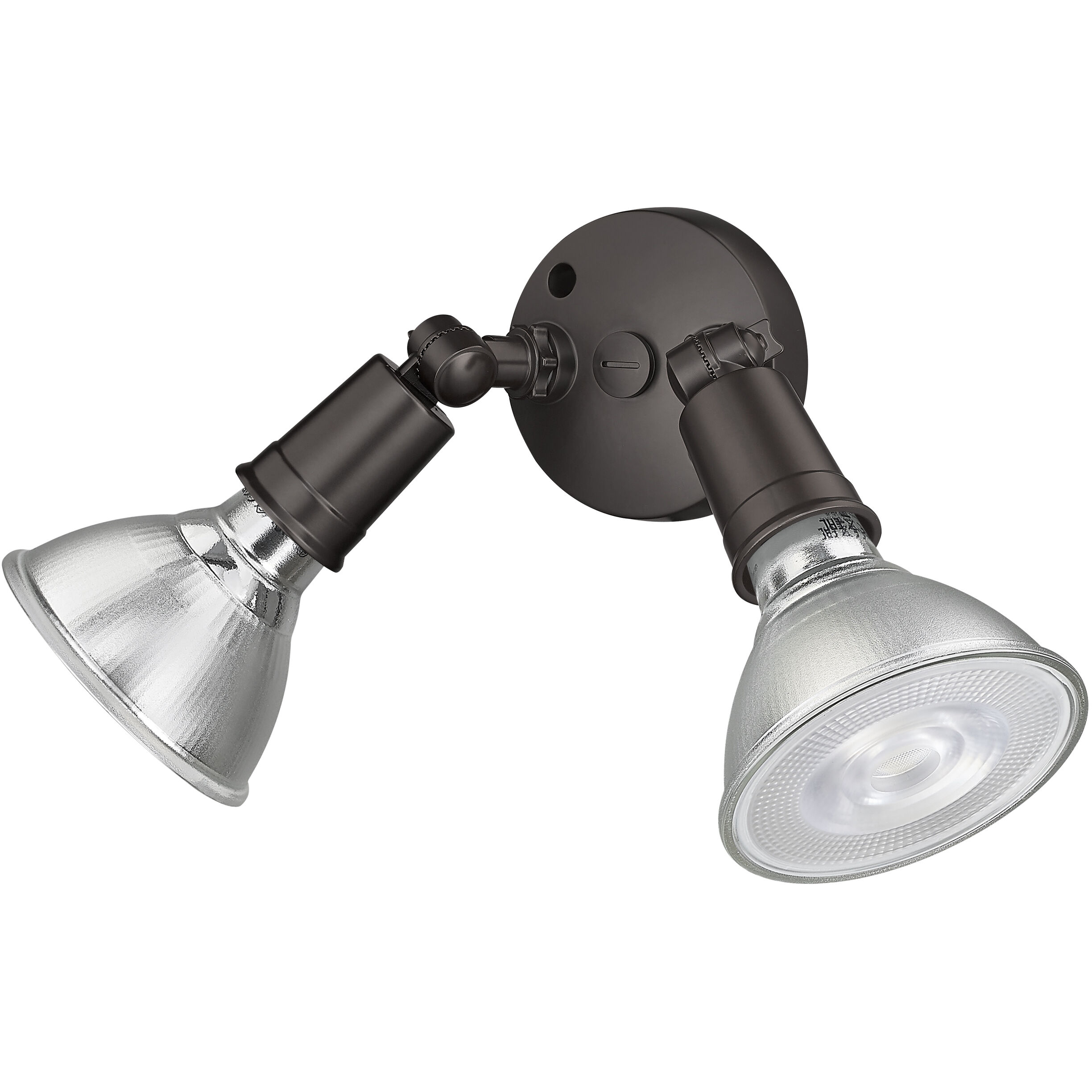 None 2 Light 4.75 inch Powder Coated Bronze Outdoor Security Flood Light